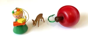 Nuevo Antiguo Stock Vintage GOULA España Mini Ángel Regalos Estrella Adorno Madera Prístino - Imagen 1 de 8