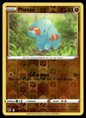 PHANPY 091/195 COMMON SILVER TEMPEST POKEMON - Image 1 of 4