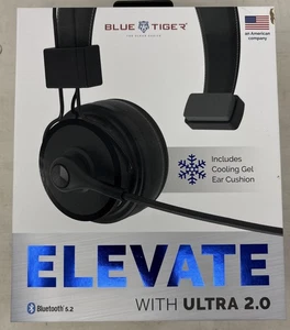 Blue Tiger Elevate Ultra 2.0 Noise Cancelling Over The Ear Bluetooth Headset New - Picture 1 of 4