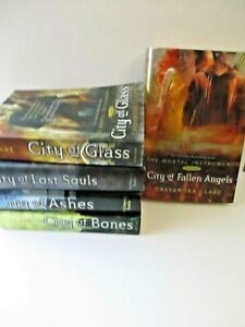 The Mortal Instruments Cassandra Clare Series Lot of 5 free ship Ashes Bones
