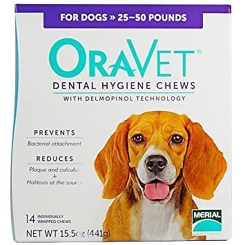 Masticables de higiene dental OraVet para perros paquete de 15,5 onzas de 1 sabroso cuidado de placa Foto 1 de 3