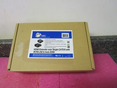 全新! SIIG HDMI 扩展器 Over Single Cat5/6 带 IR/RS-232 和以太网 EDID — 第 1/4 张图片