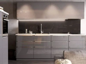 "Ikea Ringhult SCHUBLADE VORNE hochglänzend grau für Abschnitt Küchenschrank 30""X5""" - Bild 1 von 2