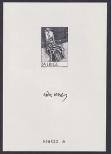 Endre Nemes (1909-1985), Swedish surrealist painter, signed Baroque Chair proof - Picture 1 of 1