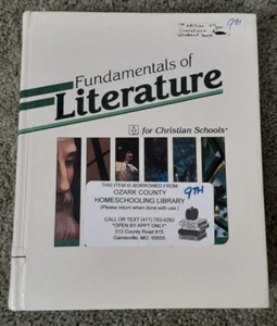 Fundamentals of Literature for Christian Schools- 9th Grade BJU Student Textbook - Picture 1 of 9