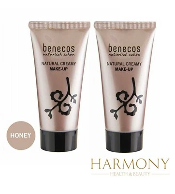 2 x BENECOS NATURAL CREAMY MAKE UP - Honey 30ml - Medium Skin Tones  - Image 1 of 3