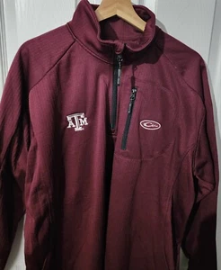 Texas A&M Aggies Mens Large  1/4 Zip Drake Pullover - Picture 1 of 5