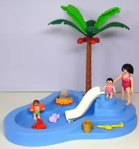 PLAYMOBIL da 6673 Piscina per Bambini con Scivolo Madre 2 Bambini Polpo Spruzzatore Palma #14 - Foto 1 di 1