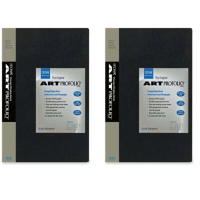 Paquete de 2 álbumes de exhibición de libros de almacenamiento ITOYA Art Profolio 9x12, 24 páginas (IA-12-9) Foto 1 de 3