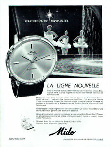 publicité Advertising 0821 1960  montre Mido  Ocean star powerwind ligne nouvell