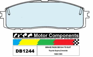 BRAKE PADS DB1244 TO SUIT Toyota Supra,Cressida 1986-1993 - Picture 1 of 2
