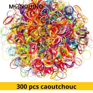300 PCS CAOUTCHOUC TRESSAGE TRESSE PETITE BANDE DE CHEVEUX HAIROPE ÉLASTIQUE - Imagen 1 de 3