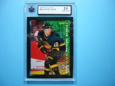 1994/95 FLEER NHL HOCKEY CARD #223 PAVEL BURE KSA 10 GEM MINT SHARP+ PS - Image 1 of 2