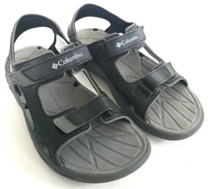 Columbia Youth Size 3 Black Slip On Ankle Strap Open Hiking Walking Sandals Shoe - Picture 1 of 10