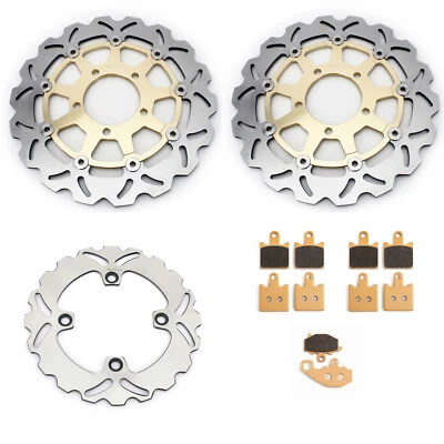 Front Rear Brake Rotors Pads For Kawasaki Ninja ZX6R ZX600 (2007-2012) 08 09 10 Foto 1 de 4