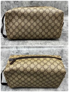 ✨Wunderschöner Artikel✨GUCCI Clutch Tasche Second GG Beige Braun Leder - Bild 1 von 8