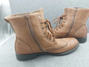 MENS DELLI ALDO BROWN LEATHER BOOTS SIZE 7.5 VERY GOOD CONDITION - Picture 1 of 11