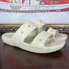Crocs Classic Two-Strap Slide Men's Stucco White Size 12 Sandals