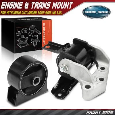 2x Montaje de motor delantero para Mitsubishi Outlander 2007 2008 2009-2013 V6 3,0 L Foto 1 de 4