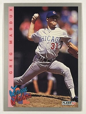 Greg Maddux 1993 Fleer - League Leaders #707 Chicago Cubs - Image 1 of 2