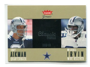 2004 Fleer Greats Classic Combos Troy Aikman Michael Irvin Cowboys 0542/1995 - Picture 1 of 2