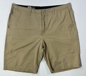 Volcom Men’s Khaki Chino Shorts Size 40 Embrace Change Logo Skate Surf Casual - Picture 1 of 7