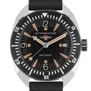 Sturmanskie Dolphin 1 21/32in Diver Watch Automatic Steel Vostok - Picture 1 of 9