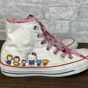 Hello Kitty Converse Chuck Taylor All Star White High Top Sneakers US W 6 Sanrio - Picture 1 of 13