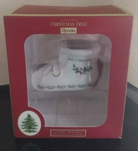 Adorno de Navidad Spode Primer Botín de Navidad para Bebé - Nuevo en Caja - ¡ADORABLE! - Imagen 1 de 6