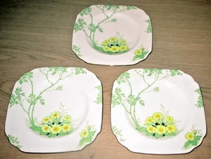 Vintage Chelsea English Staffordshire "Primrose Dale" (3) Dessert Plates - Picture 1 of 5