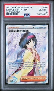 Pokémon SV2a japonés 2023 - Erika’s Invitation #196 gema súper rara PSA 10 - Imagen 1 de 2