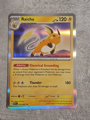 Pokémon Karte • Raichu Holo • Paldeas Schicksale Set • Holo • Pokemon • Deutsch  - Bild 1 von 2