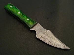 6" MASSANFERTIGUNG HANDGEFERTIGTES DAMASTSTAHL SKINNER MESSER HOLZGRIFF MIT SCHEIDE C526 - Bild 1 von 8