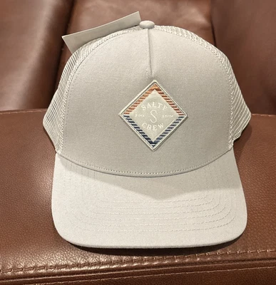 Salty Crew Men SnapBack Faded Trucker Retro Hat Meshback Slate Adjustible NEW - Image 1 of 4