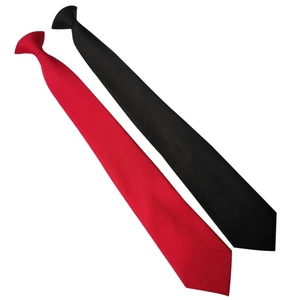 2 corbatas con clip uniformes escolares de oficina ropa para hombre corbatas - Imagen 1 de 12