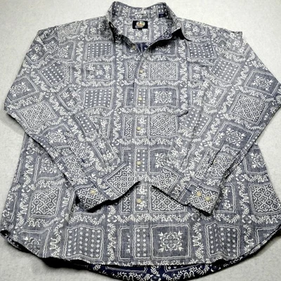 Reyn Spooner Shirt Mens XL Hawaiian Long Sleeve Patchwork Floral Pattern Classic - Image 1 of 4