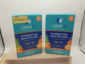 2x Liquid I.V. Kids Hydration Multiplier TROPICAL PUNCH Electrolyte Drink Mix - Picture 1 of 4
