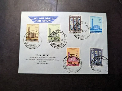 1961 Rwanda Urundi Airmail First Day Cover FDC to Usumbura NAHV - Image 1 of 2