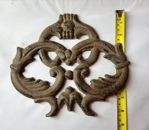 Cast Iron Antique Style  VICTORIAN SCROLL Door Knocker Partial Set - Picture 1 of 3