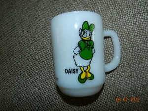 Vintage Anchor Hocking Milchglas Gänseblümchen Ente Disney Becher Pepsi Sammler Serie - Bild 1 von 2