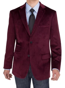 Salvatore Exte Mens Two Button Sport Coat Suit Jacket Modern Fit Velvet - Picture 1 of 2