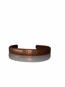 Solid Copper Native Designs Cuff Bracelet Healing Pain - Picture 1 of 5