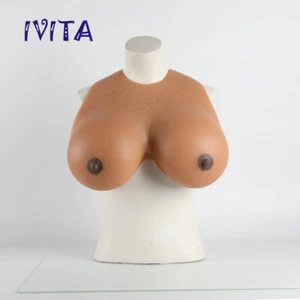 IVITA Silicone Breast Form J Cup Crossdresser Fake Boobs 12XL - Picture 1 of 12