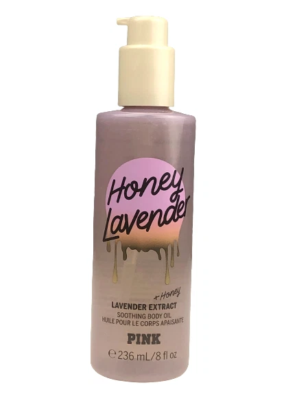 VICTORIAS SECRET PINK HONEY LAVENDER EXTRACT SOOTHING BODY OIL 8 oz NEW - Image 1 of 1