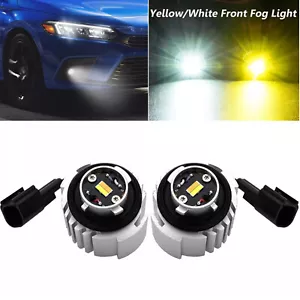 For Honda Civic Accord Ridgeline CR-V Yellow/White L1B LED Front Fog Light Bulbs - Foto 1 di 10