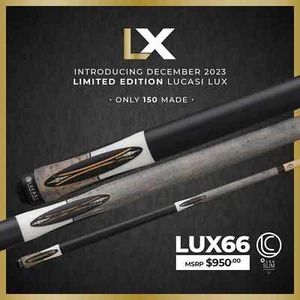 Taco de billar Lucasi personalizado con eje delgado Zero Flex modelo LUX66 hecho solo 150 - Imagen 1 de 4