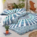 Indian Mandala Quilt Duvet Cover Bedding Set 100% Cotton Doona Cover Bed Set