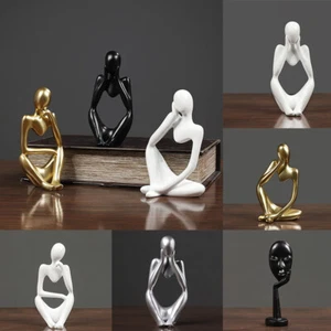 Pensador Estatua Hogar Adornos Interior Resina Estatua Abstracta Figura Escultura - Imagen 1 de 28