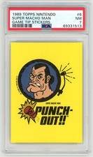 1989 Topps Nintendo Stickers Super Macho Man #6 PSA 7 NM