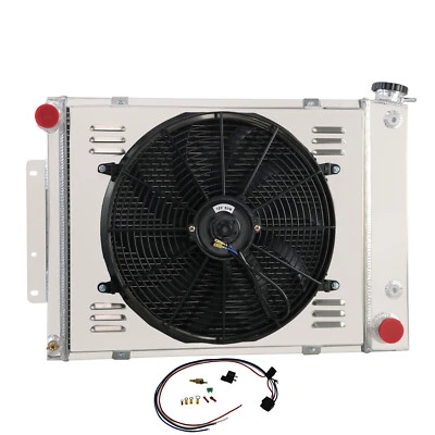 4Rows Radiator+Shroud Fan FITS 1967-1969 Chevy Camaro SS Pontiac Firebird  350HO Foto 1 de 4